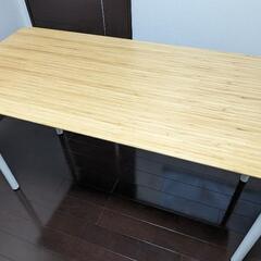 IKEA 竹天板デスク、Garage ケーブルトレー S x2