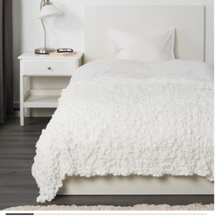 IKEA ベッドカバー ブランケットソファカバー 白