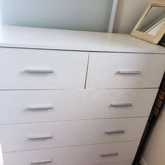 チェスト　タンス　北欧　木目調　ホワイト