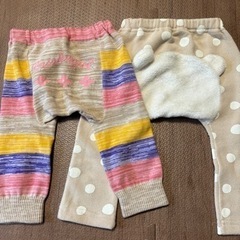 ②70～80くらいのパンツ　女の子に　2枚