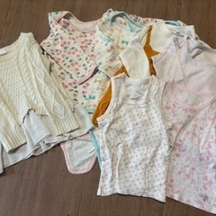 ⑤洋服や肌着 シャツ 女の子 80cm 7枚セット