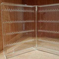 無印良品　アクリルネックレス・ピアスケース・見開きタイプ　おゆず...