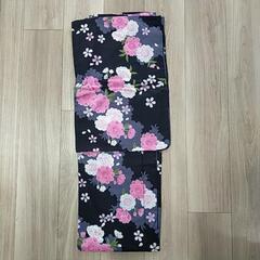 浴衣 女の子 黒 桜 夜桜