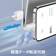 【新品・未使用】Lightningケーブル3本セット（1m/2m/2m）の画像