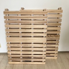 すのこベッド　ダブル　天然桐