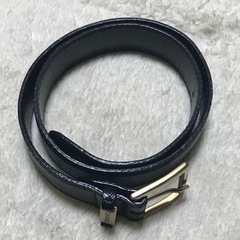 正規品 シャネル キャビアスキンレザーベルトブラック 65/26の画像