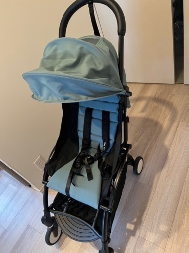 ベビーゼン ベビーカー　YOYO2　6+/専用レインカバー　ブラックフレーム・アクア