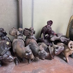 水牛の置物　家具 インテリア雑貨/小物 置物、オブジェの画像