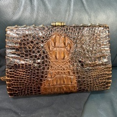 印傳屋　クラッチバッグ　クロコダイル　の画像