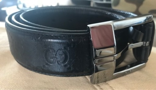 GUCCI GG柄レザーベルト！