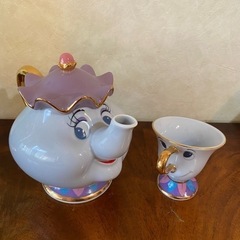 ディズニー　ポット夫人　チップ　美女と野獣　正規品の画像