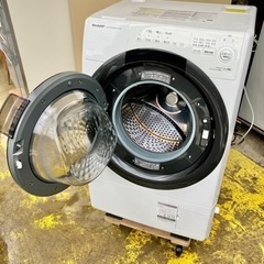 《売約済》【池上店】  シャープ｜SHARP ドラム式洗濯乾燥機 ホワイト系 ES-S7G [洗濯7.0kg /乾燥3.5kg /ヒーター乾燥(水冷・除湿タイプ) /右開き ES-S7 ドラム洗濯機　ドラム式洗濯乾燥機　乾燥機　ドラム洗濯乾燥機　洗濯機　2022年製　🚚運搬無料エリア有 / 大田区 リサイクルショップ ランバールーム 池上店 ◀︎ 池上駅 大森駅 蒲田駅 最寄りの画像