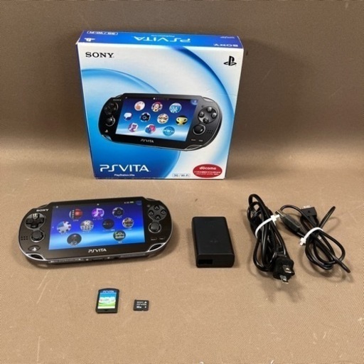 FW3.74 【美品】SONY PS Vita PCH-1100 Wi-Fiモデル 32GBメモリーカード、ソフト1個付き　PSVITA ソニー PlayStation ヴィータ