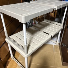 伸縮押入れ収納棚　2段　