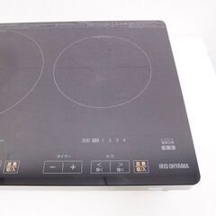 アイリスオーヤマ IHC-WKG3S-B 2口IHクッキングヒーター (CA06)の画像