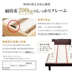 ダブルベッド用　ベッドフレーム＋マットレスの画像