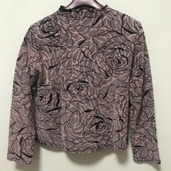 カットソー  ピンク薔薇柄の画像