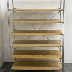【反りあり】無印良品　ステンレスユニットシェルフ 追加棚　オーク材　7枚 反りあり】無印良品 ステンレスユニットシェルフ 追加棚 オーク材 7枚