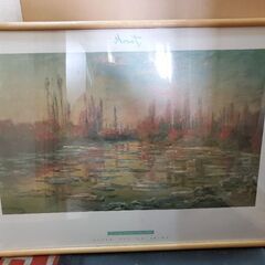 82×63cm  作品名 氷塊（セーヌ河の解氷） 　絵画　印刷