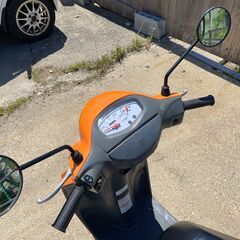 スズキ レッツ５ 原付 スクーター 50cc CA47A インジェクション車 Fi 4スト 機関良好 オレンジ 鳥取 陸送可 販売証明可の画像