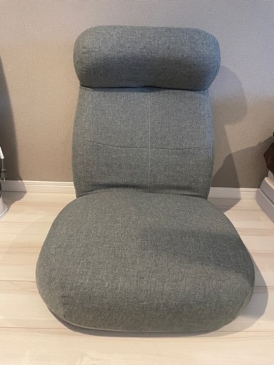 家具 ソファ 座椅子　リクライニング　グレー