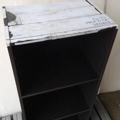 ☆3段カラーボックス(プリントダメージ加工済み)☆
