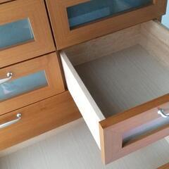 取引中☆おしゃれな6段ハイチェスト ライトブラウン高さ124☆の画像