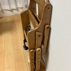 ベビーチェア 木製 おりたたみ　ハイローチェア の画像