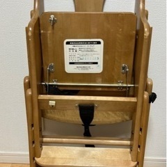 ベビーチェア 木製 おりたたみ　ハイローチェア の画像