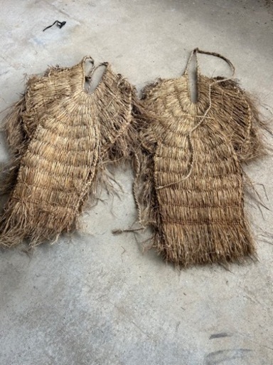 蓑　藁蓑　みの　2セット　レトロ