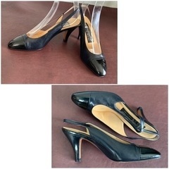 フラジャコモ【21㎝位】バックバンドパンプス☆クリーニングお手入れ済の画像