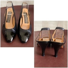 フラジャコモ【21㎝位】バックバンドパンプス☆クリーニングお手入れ済の画像