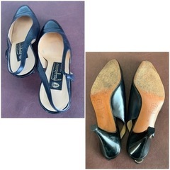 フラジャコモ【21㎝位】バックバンドパンプス☆クリーニングお手入れ済の画像