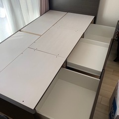 【取引先決定済み】5月24日まで　収納付きベッドフレーム(シングル)の画像