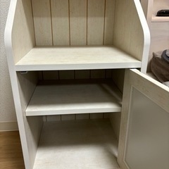 サイドキャビネット ニトリ ホワイト 美品の画像
