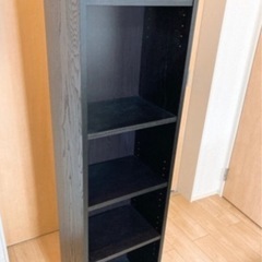 イケア IKEA BILLY 本棚 スリム ブラックブラウンの画像