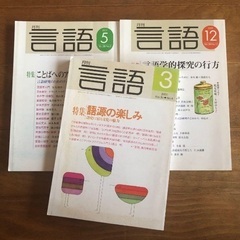月刊言語　三冊セット　大修館【非対面OK】