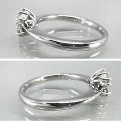 天然ダイヤモンド プラチナ900 フラワーモチーフリングの画像