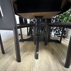 ベストオファー✓イケア伸長式テーブル／4点チェアーセット?