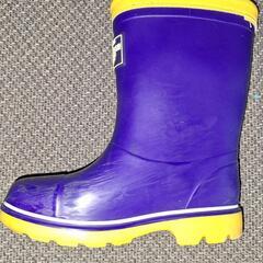 レインブーツ 長靴 子供 16.0㎝ 青×黄色の画像