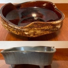 処分間近　2個まとめて生け花用花器（陶器）