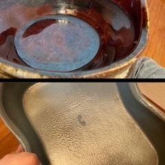 処分間近　2個まとめて生け花用花器（陶器）の画像
