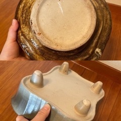 処分間近　2個まとめて生け花用花器（陶器）の画像