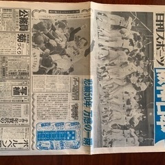 日刊スポーツ1985年阪神日本一11月3日日曜日の画像