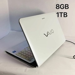 初期設定済み　VAIO　DVD/webカメラ　コア5　bluetooth 8GB 1TBの画像