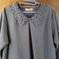 (12)タグ付き新品未使用　3Lサイズ　長袖カットソー　チャコールグレーの画像