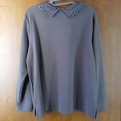 (12)タグ付き新品未使用　3Lサイズ　長袖カットソー　チャコールグレーの画像