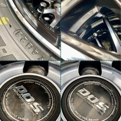 「商談中」㉛155/65R14新品ヨコハマタイヤ4本と中古ホイールとナット付きの画像