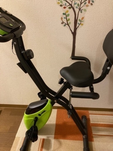 エアロバイク　折りたたみ　畳める　グリーン