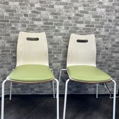 中央可鍛工業　チェア　グリーン　2脚　【中古品】